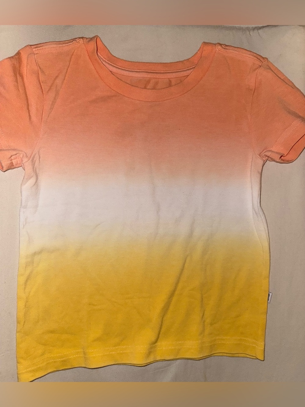 Little Sleepies Ombre Tee in Peach, White & Yellow